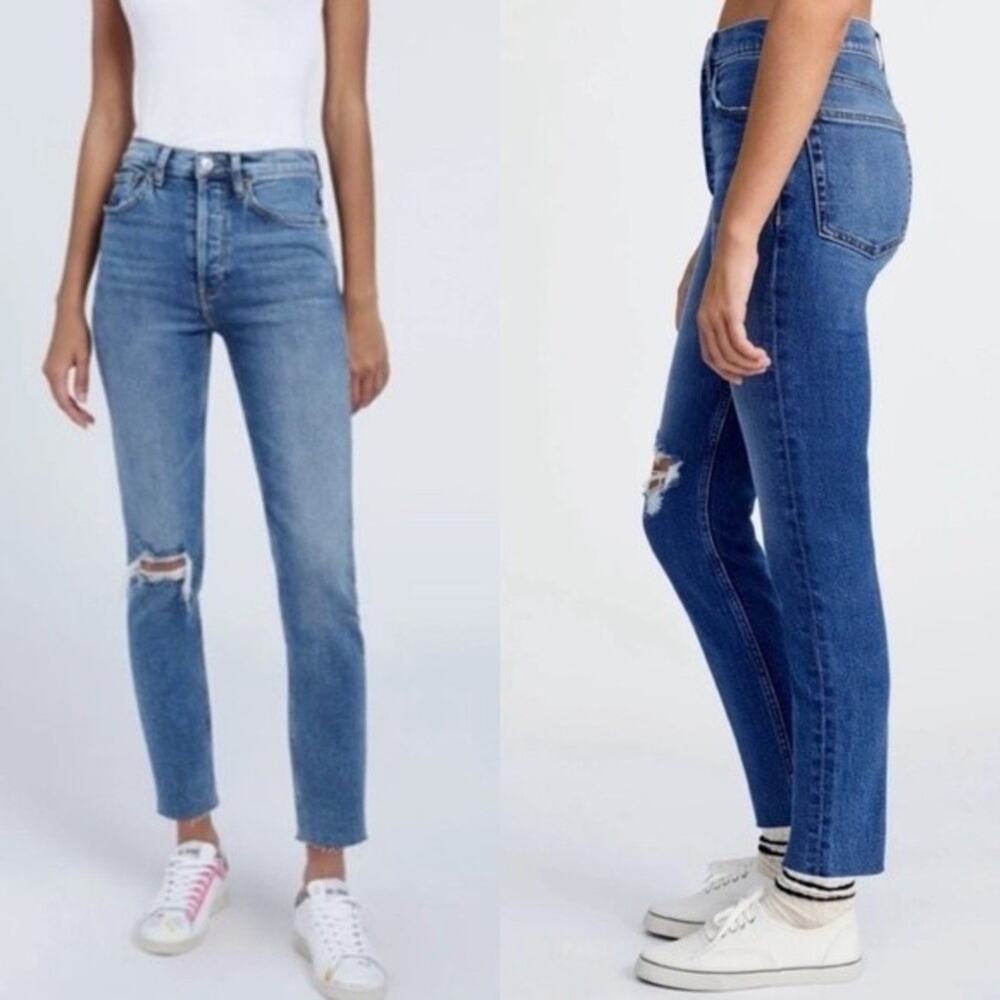 NWT RE/DONE 90's High Rise Ankle Crop Jeans Size 30
